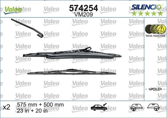 Pióro wycieraczki VALEO 574254