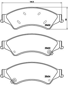 Zestaw klocków hamulcowych, hamulce tarczowe BREMBO P 24 153