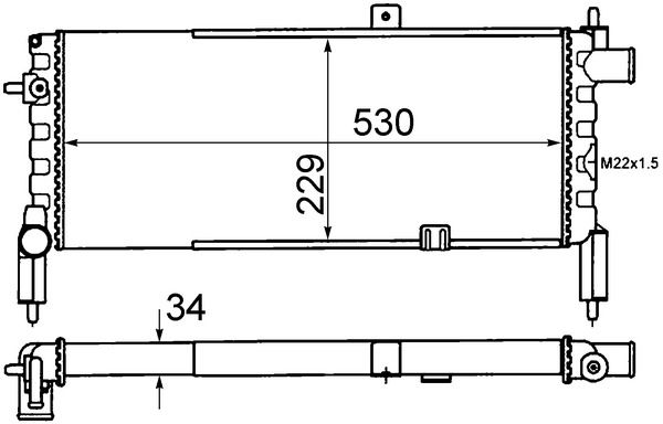 Chłodnica, układ chłodzenia silnika MAHLE cr 442 000s