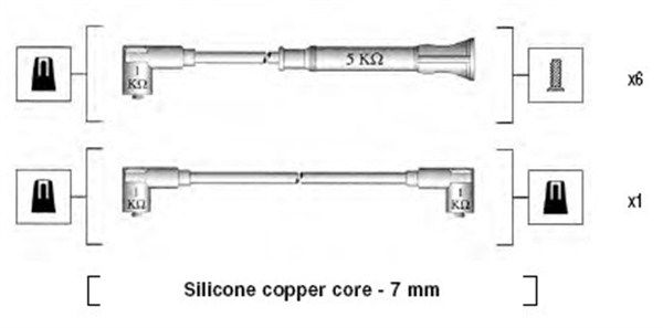Zestaw przewodów zapłonowych MAGNETI MARELLI 941075040546