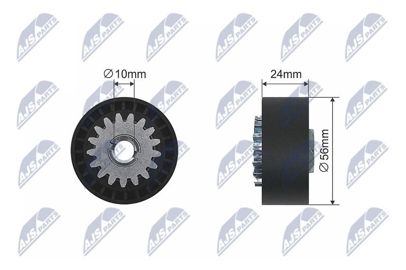 Rolka napinacza, pasek klinowy wielorowkowy NTY RNK-RE-010