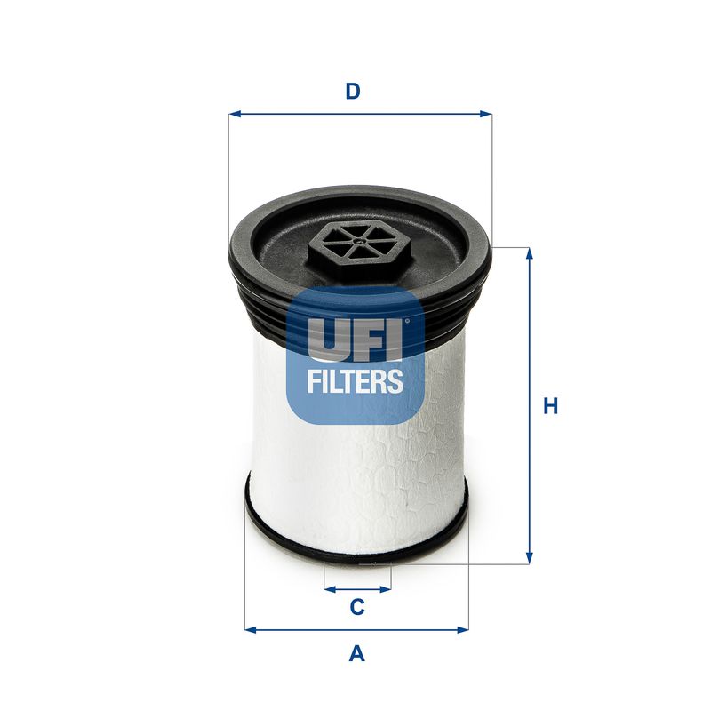 Filtr paliwa UFI 26.019.01