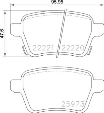 Zestaw klocków hamulcowych, hamulce tarczowe BREMBO P 59 086