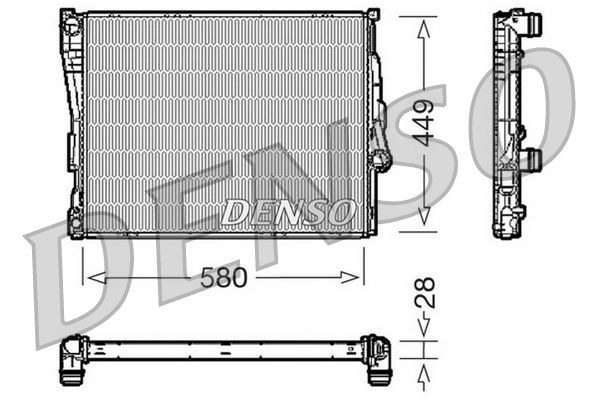 Chłodnica, układ chłodzenia silnika DENSO DRM05069