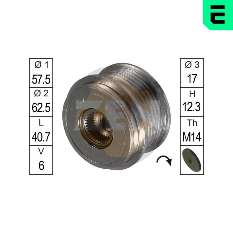 Alternator - sprzęgło jednokierunkowe ERA ZN5428