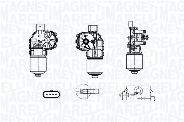 Silnik wycieraczek MAGNETI MARELLI 064380000010