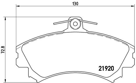Zestaw klocków hamulcowych, hamulce tarczowe BREMBO P 50 055