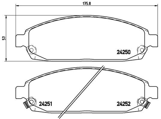 Zestaw klocków hamulcowych, hamulce tarczowe BREMBO P 37 010