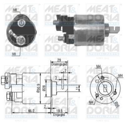 Włącznik elektromagnetyczny, rozrusznik MEAT & DORIA 46052