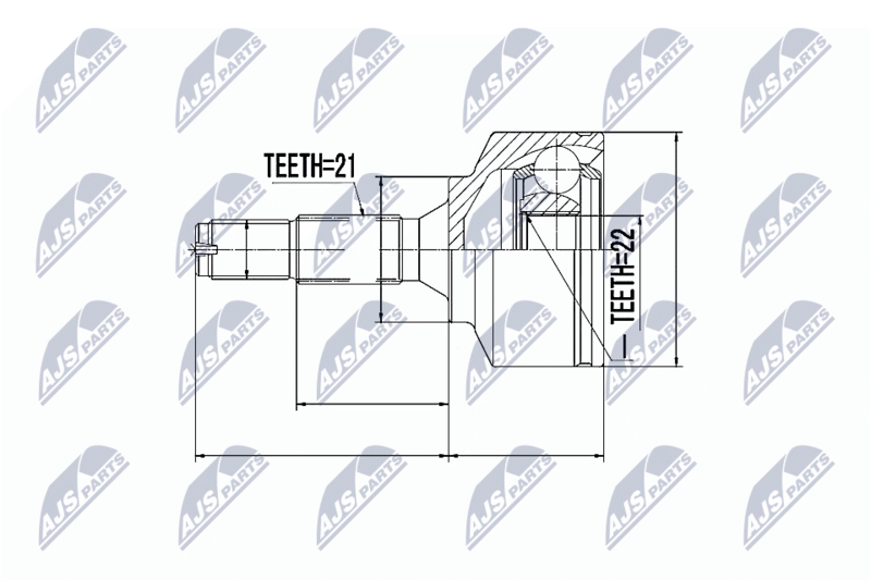 Zestaw przegubu, wał napędowy NTY NPZ-CT-011