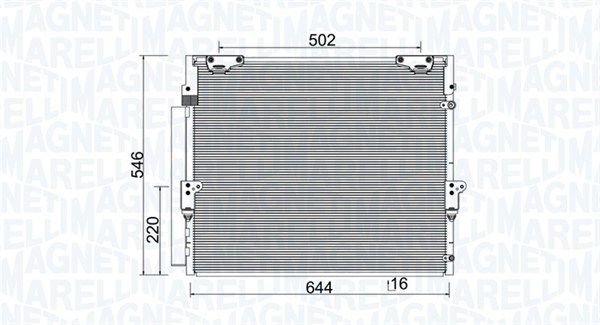 Skraplacz, klimatyzacja MAGNETI MARELLI 350203926000