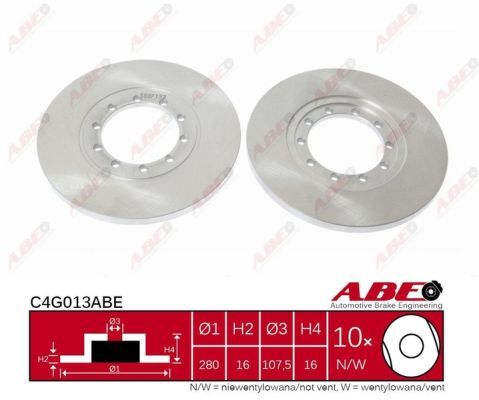 Tarcza hamulcowa ABE C4G013ABE