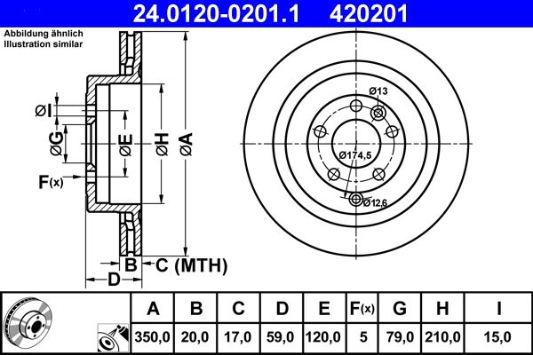 Tarcza hamulcowa ATE 24.0120-0201.1