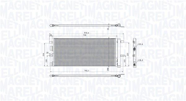 Skraplacz, klimatyzacja MAGNETI MARELLI 350203103900