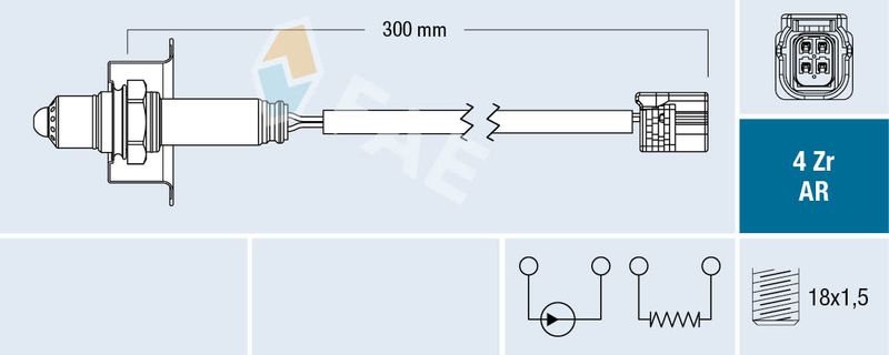 Sonda lambda FAE 75622