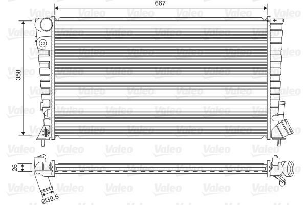 Chłodnica, układ chłodzenia silnika VALEO 732518