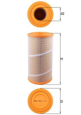 Filtr powietrza MAHLE LX7080