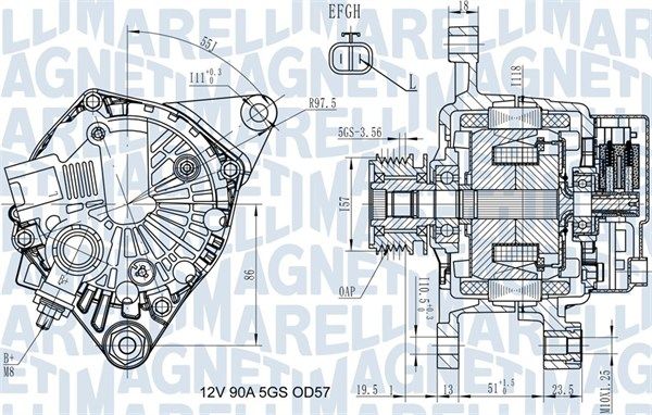 Alternator MAGNETI MARELLI 063731938010