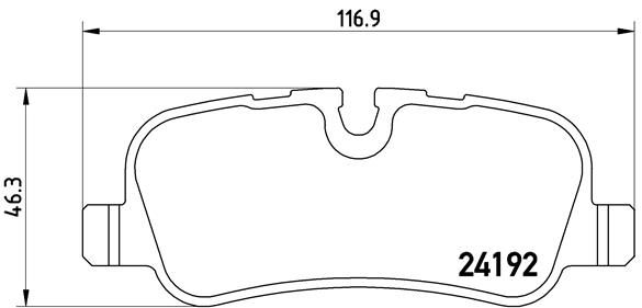 Zestaw klocków hamulcowych, hamulce tarczowe BREMBO P 44 019