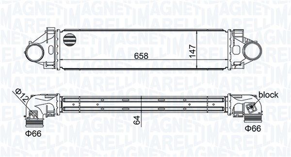 Chłodnica powietrza doładowującego MAGNETI MARELLI 351319205940