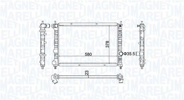 Chłodnica, układ chłodzenia silnika MAGNETI MARELLI 350213192100