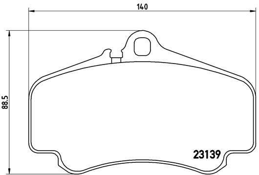 Zestaw klocków hamulcowych, hamulce tarczowe BREMBO P 65 011