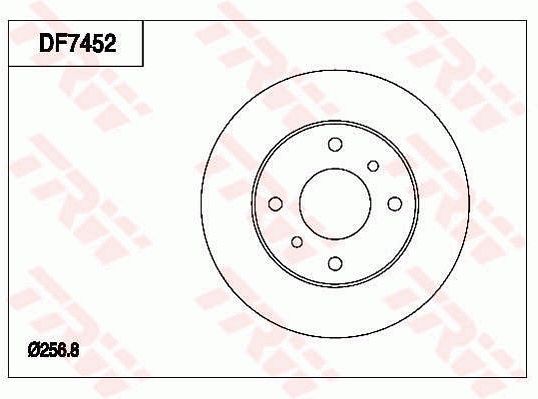 Tarcza hamulcowa TRW DF7452