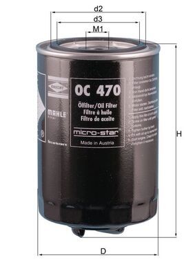 Filtr oleju MAHLE OC470