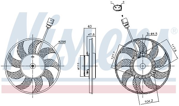 Wentylator, chłodzenie silnika NISSENS 85866