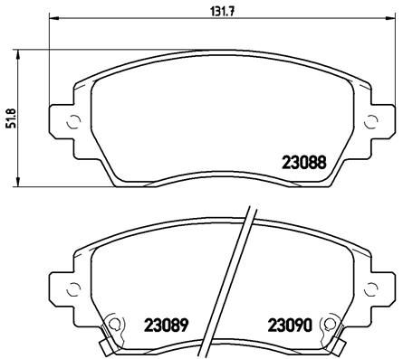 Zestaw klocków hamulcowych, hamulce tarczowe BREMBO P 83 042