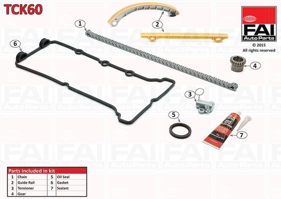 Zestaw łańcucha rozrządu FAI AutoParts tck60