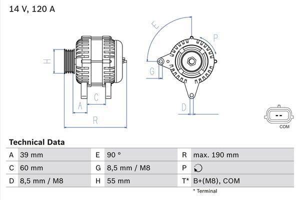 Alternator BOSCH 0986049030