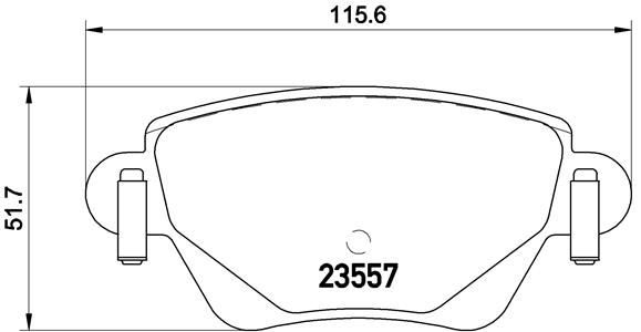 Zestaw klocków hamulcowych, hamulce tarczowe BREMBO P 24 059