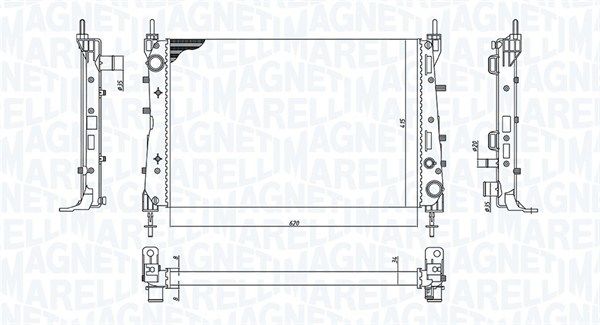 Chłodnica, układ chłodzenia silnika MAGNETI MARELLI 350213199100