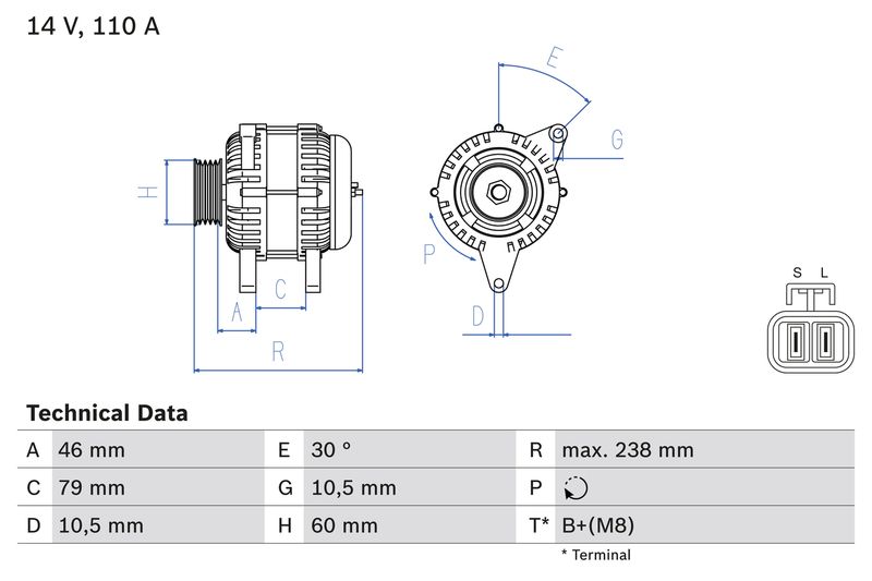Alternator BOSCH 0 986 049 500