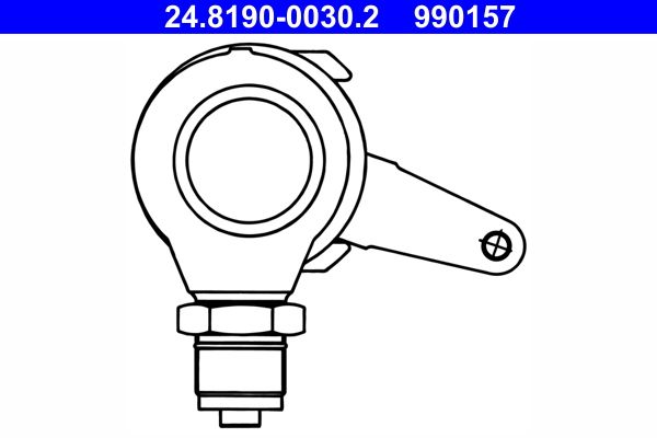 Dźwignia, zacisk hamulcowy (hamulec postojowy) ATE 24.8190-0030.2