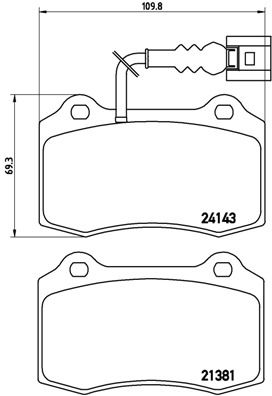 Zestaw klocków hamulcowych, hamulce tarczowe BREMBO P 85 104