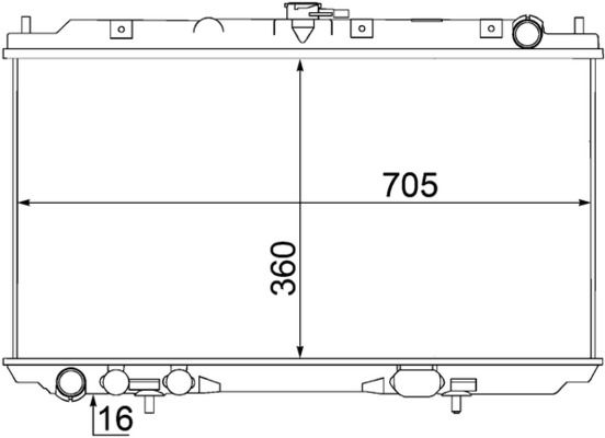 Chłodnica, układ chłodzenia silnika MAHLE cr 1489 000s