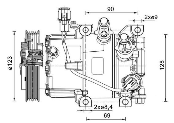 Sprężarka, klimatyzacja MAHLE acp 1465 000p
