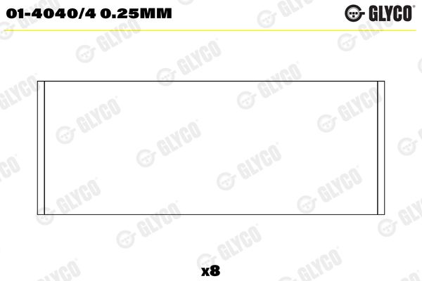 Panewka korbowodu GLYCO 01-4040/40.25MM