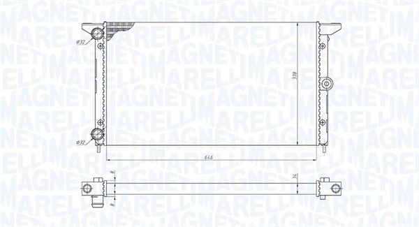 Chłodnica, układ chłodzenia silnika MAGNETI MARELLI 350213190100