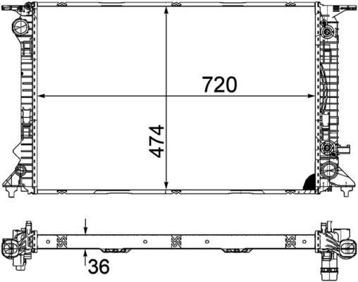 Chłodnica, układ chłodzenia silnika MAHLE CR1134000P