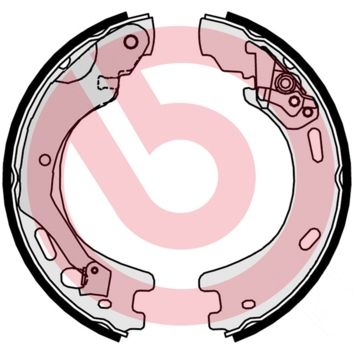 Zestaw szczęk hamulcowych, hamulec postojowy BREMBO S 44 509