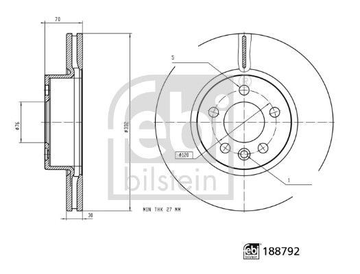 Tarcza hamulcowa FEBI BILSTEIN 188792