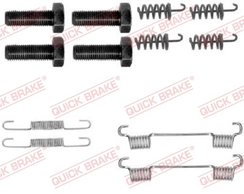 Zestaw akcesoriów, szczęki hamulcowe hamulca postojowego QUICK BRAKE 105-0865