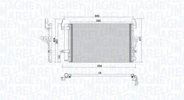 Skraplacz, klimatyzacja MAGNETI MARELLI 350203894000