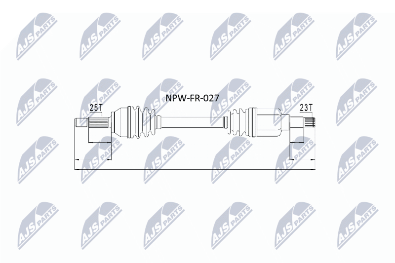 Wał napędowy NTY NPW-FR-027