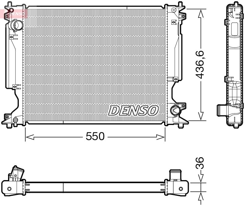 Chłodnica, układ chłodzenia silnika DENSO DRM51014