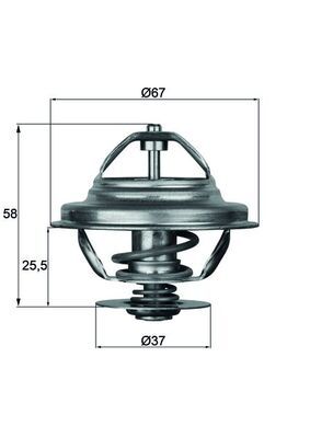 Termostat, płyn chłodzący MAHLE TX2180D