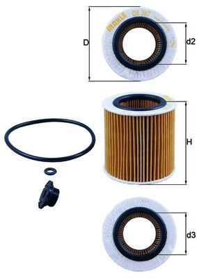 Filtr oleju MAHLE OX387D1